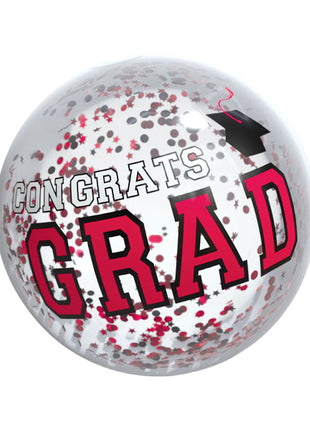 16in Amscan Red Congrats Grad Confetti Ball