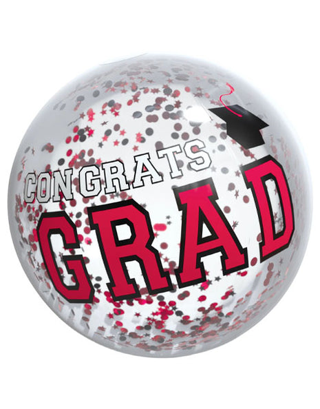 16in Amscan Red Congrats Grad Confetti Ball