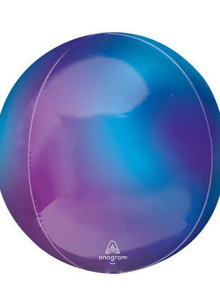 16in Anagram Blue Aura Stardust Ombre Orbz Balloon