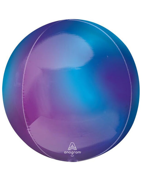 16in Anagram Blue Aura Stardust Ombre Orbz Balloon