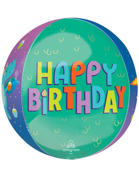 16in Anagram Cute Dragon Birthday Orbz Balloon