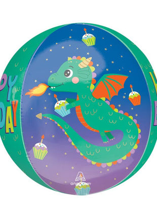 16in Anagram Cute Dragon Birthday Orbz Balloon