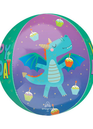 16in Anagram Cute Dragon Birthday Orbz Balloon