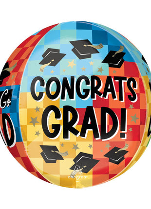 16in Anagram Diploma Check Congrats Grad Way to Go Orbz Balloon