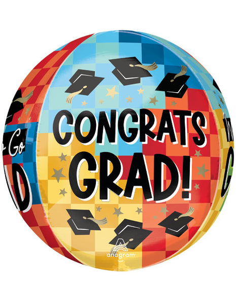 16in Anagram Diploma Check Congrats Grad Way to Go Orbz Balloon