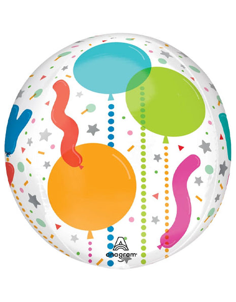 16in Anagram Happy Balloon Bash Birthday Orbz Balloon
