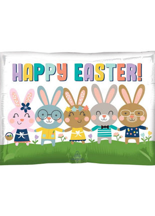 16in Anagram Happy Easter Bunnies Balloon