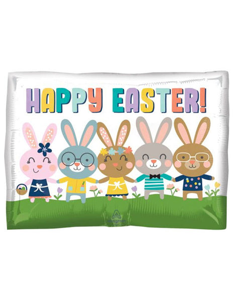 16in Anagram Happy Easter Bunnies Balloon