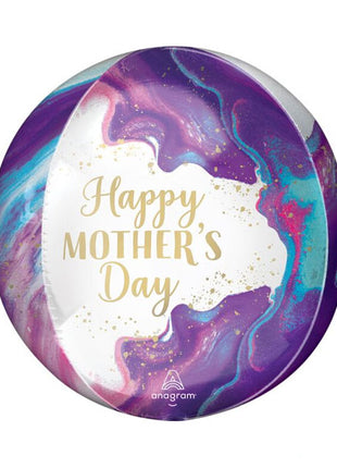 16in Anagram Happy Mother's Day Alluring Marble Orbz Balloon