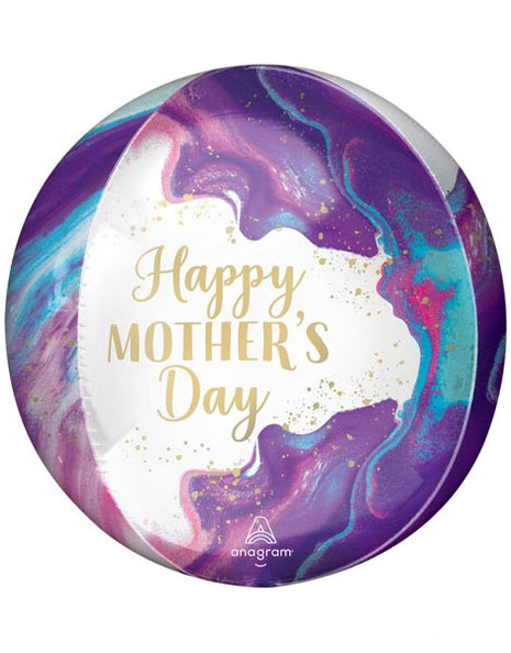 16in Anagram Happy Mother's Day Alluring Marble Orbz Balloon