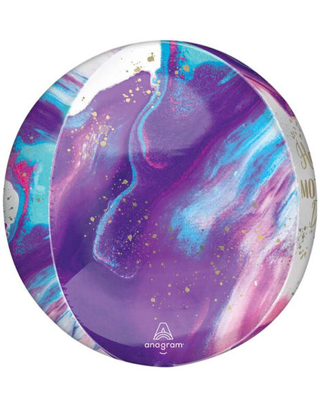 16in Anagram Happy Mother's Day Alluring Marble Orbz Balloon