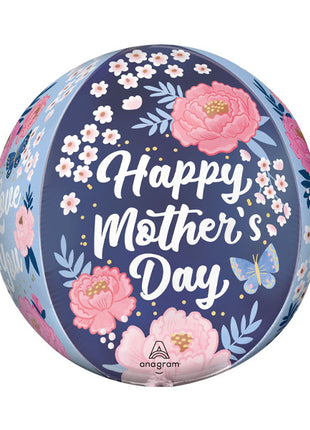 16in Anagram Happy Mother's Day Peony Garden Orbz Balloon