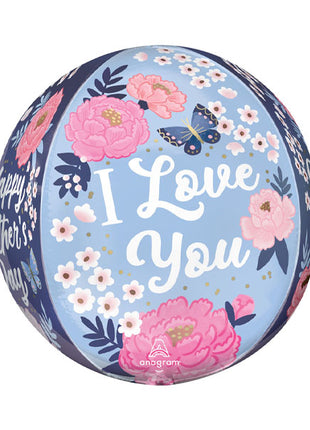 16in Anagram Happy Mother's Day Peony Garden Orbz Balloon