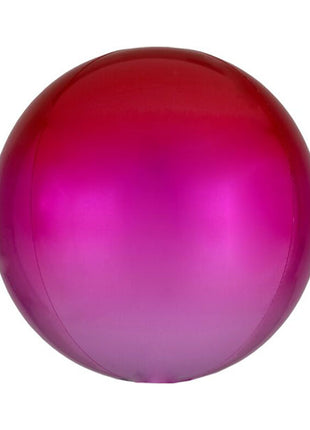 16in Anagram Ombre Red & Pink Orbz Balloon