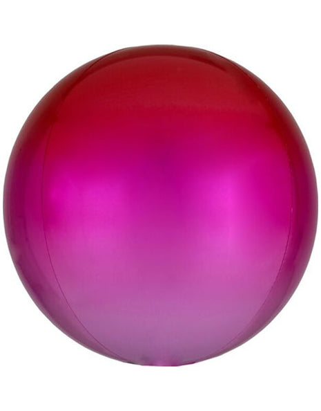 16in Anagram Ombre Red & Pink Orbz Balloon