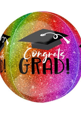 16in Anagram Ombré Sparkle Grad Orbz Balloon