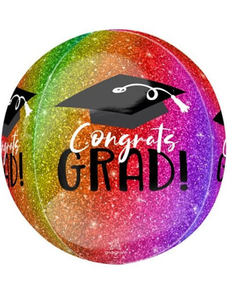 16in Anagram Ombré Sparkle Grad Orbz Balloon