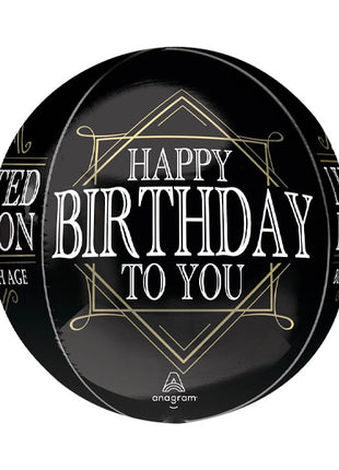 16in Anagram Prime of Life Birthday Orbz Balloon