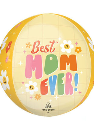 16in Anagram Retro Charm Best Mom Ever Orbz Balloon