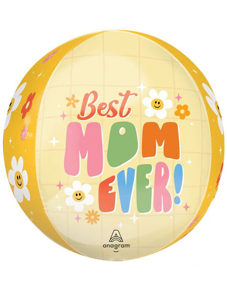 16in Anagram Retro Charm Best Mom Ever Orbz Balloon