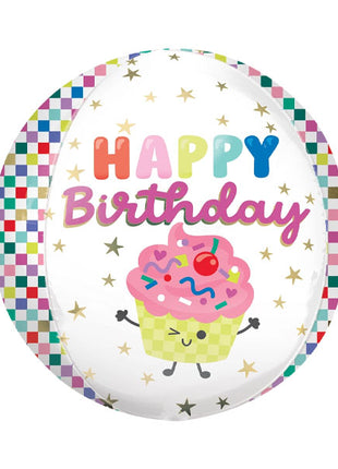 16in Anagram Vibrant Cupcakes Birthday Orbz Balloon
