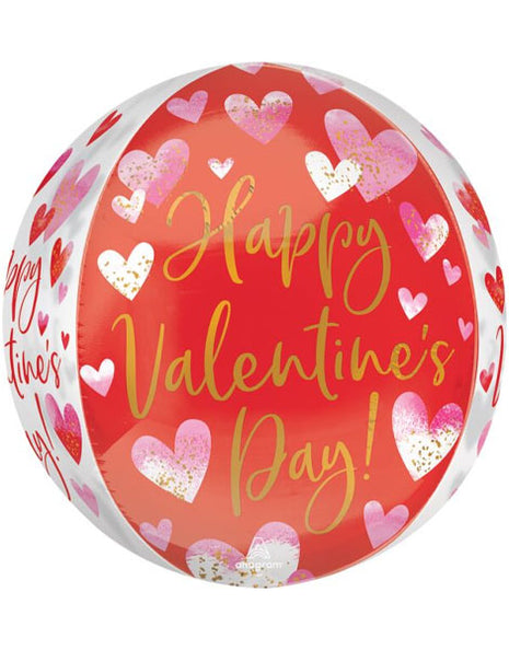 16in Anagram Watercolor Happy Valentine's Day Orbz Balloon