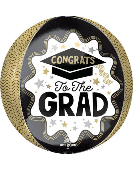 16in Anagram Wave of Success Congrats To The Grad Orbz Balloon
