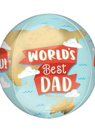 16in Anagram World's Best Dad Orbz Balloon