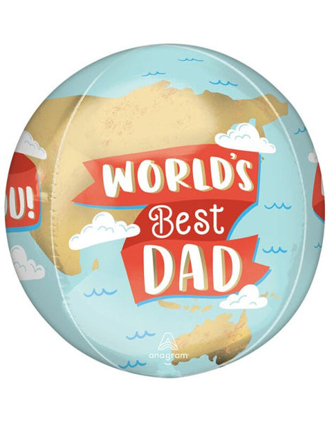 16in Anagram World's Best Dad Orbz Balloon