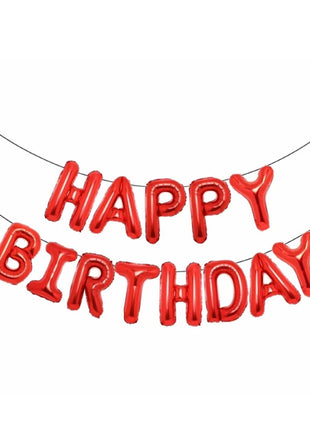 16in Red Happy Birthday Letter Banner Balloons