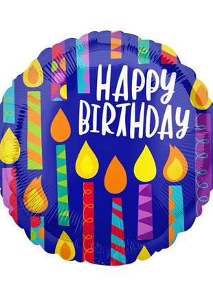18in Anagram Happy Birthday Candles Balloon