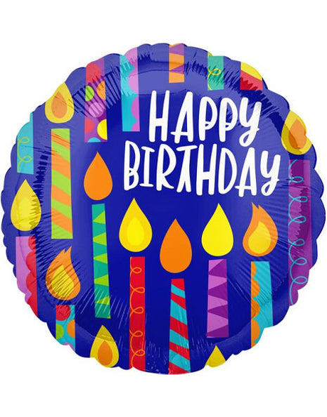 18in Anagram Happy Birthday Candles Balloon