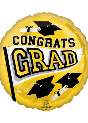18in Anagram School Colors Be True to Your School Yellow Balloon