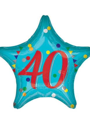 18in ValuePlus 40th Birthday Star Balloon