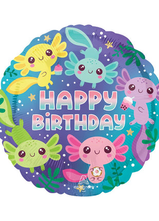 18in Anagram Axolotl Birthday Balloon