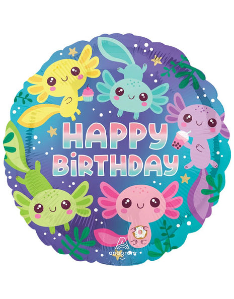 18in Anagram Axolotl Birthday Balloon