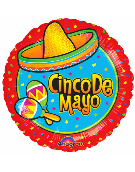 18in Anagram Cinco De Mayo Balloon