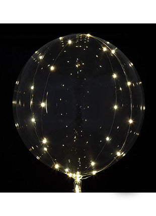 18in Anagram Clear Crystal Clearz With White Lights Balloon