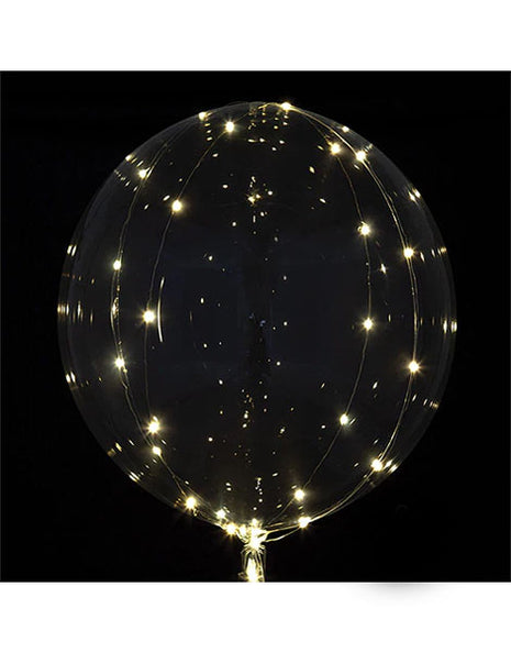 18in Anagram Clear Crystal Clearz With White Lights Balloon
