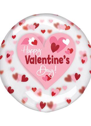 18in Anagram Clear Valentine Playful Hearts Clearz Balloon