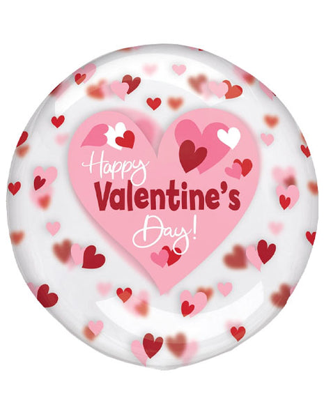 18in Anagram Clear Valentine Playful Hearts Clearz Balloon