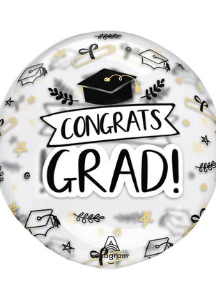 18in Anagram Clearly Sketched Congrats Grad! Clearz Balloon