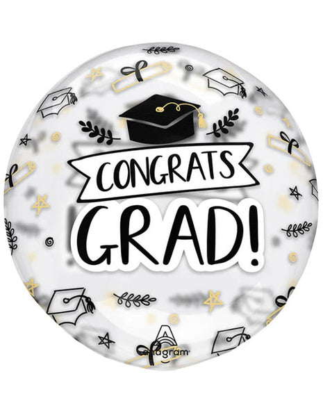 18in Anagram Clearly Sketched Congrats Grad! Clearz Balloon