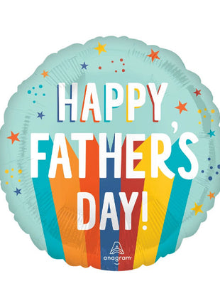 18in Anagram Father's Day Playful Stripes Balloon