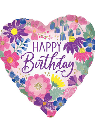 18in Anagram Garden Florals Birthday Balloon
