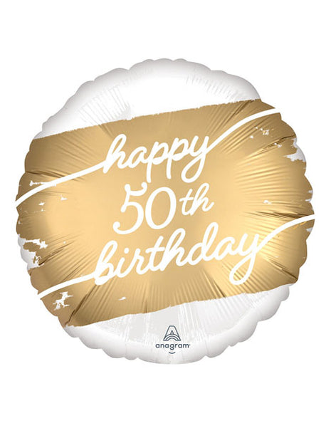 18in Anagram Golden Age 50 Foil Balloon