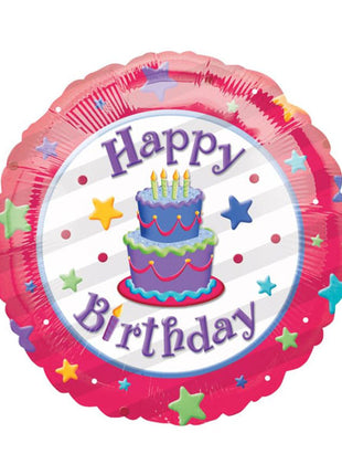 18in Anagram Happy Birthday Cake Balloon