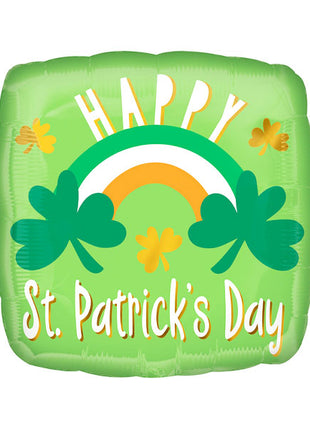 18in Value Plus Happy St. Patrick's Day Rainbow Balloon
