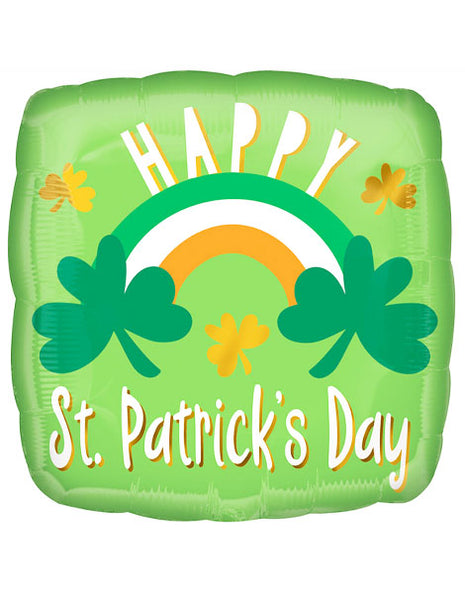 18in Value Plus Happy St. Patrick's Day Rainbow Balloon
