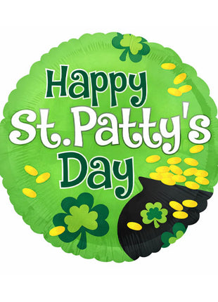 18in Anagram Happy St. Patty's Day Pot Of Gold Balloon